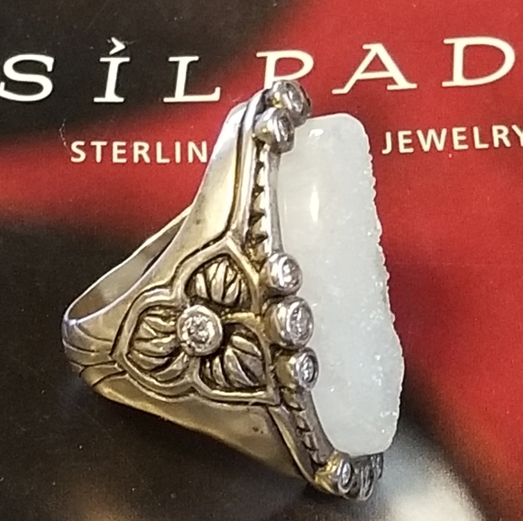 Silpada Sterling Silver & Druzy Ring - Picture 9 of 11